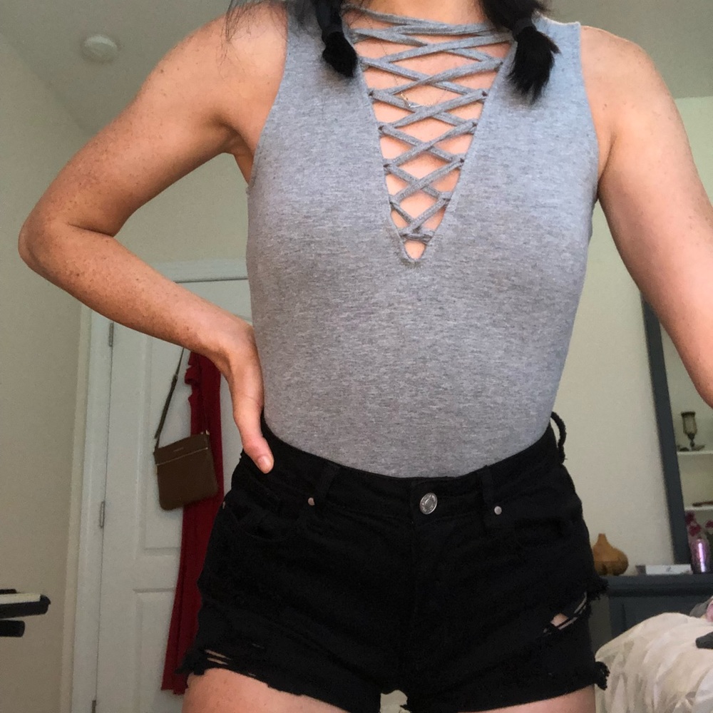 Gray Body Suit